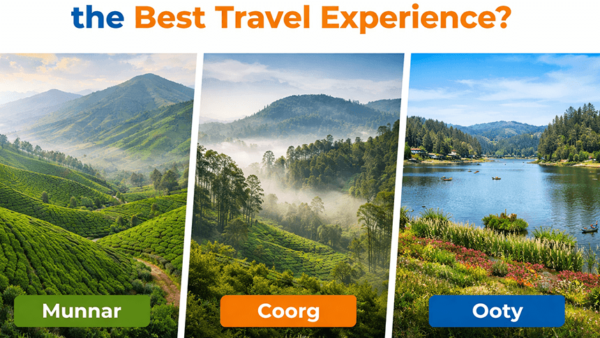 Munnar vs. Ooty vs. Coorg: Which Hill Station Offers the Best Travel Experience?