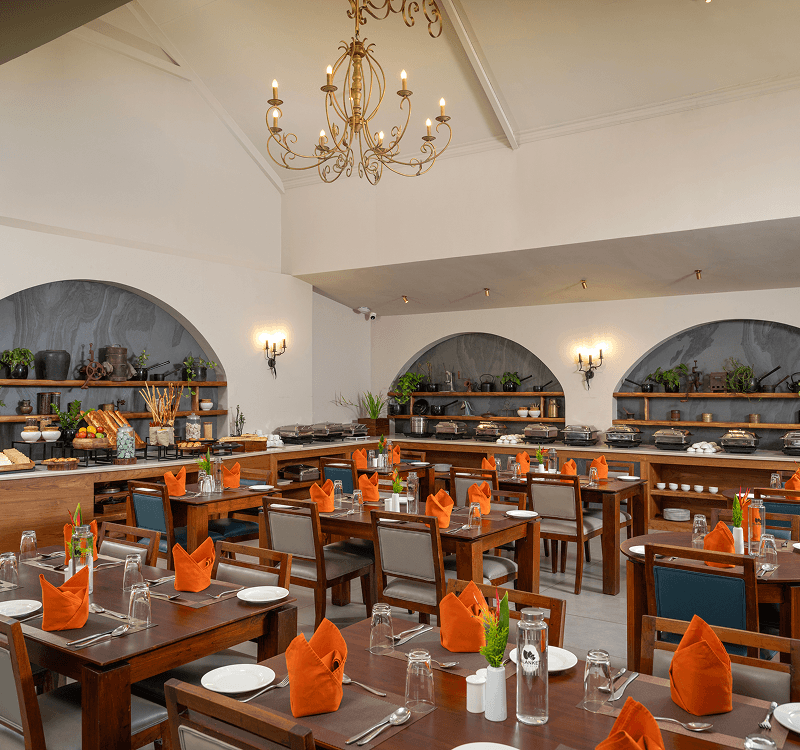 Riverbabble Restaurant at Blanket Riverside Resort, Munnar — indoor seating
