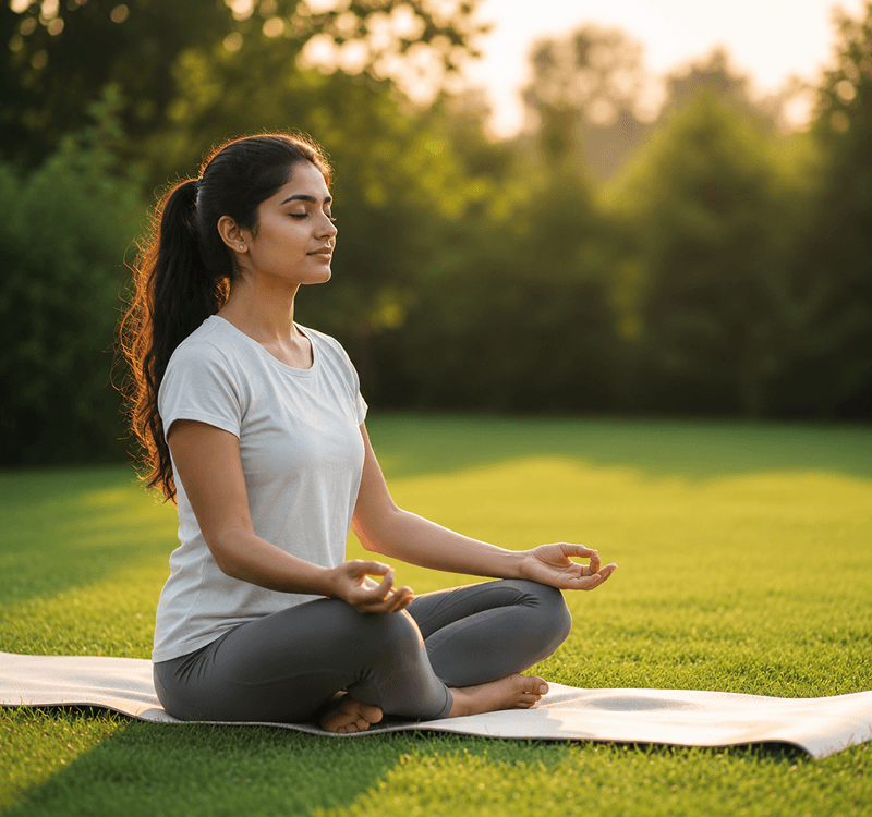 Yoga and meditation session by the river at Blanket Riverside Resort, Munnar