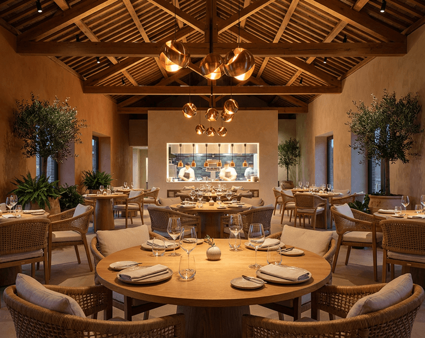 A Setting Designed for Good Food & Good ViewsRoses