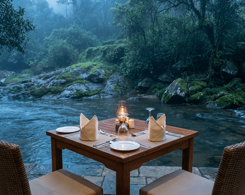 Riverside Dining for Honeymooners